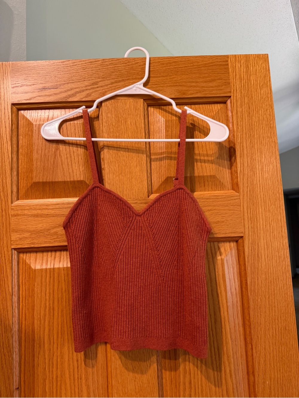 Target Rust-Red Ribbed Knit Camisole